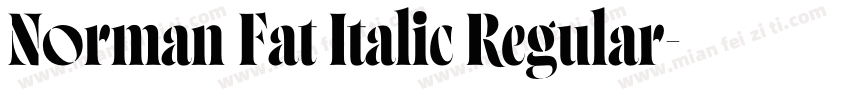 Norman Fat Italic Regular字体转换